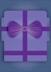 Obraz premium blue gift box