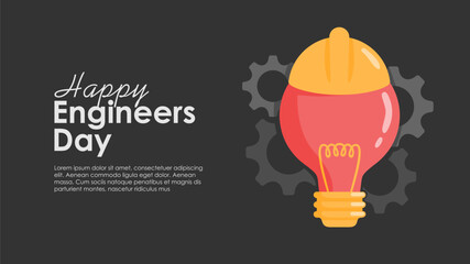 happy engineers day banner template vector
