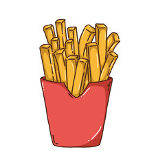 french fries with ketchup