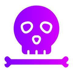 skull gradient icon