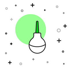 Filled outline Enema icon isolated on white background. Enema with a plastic tip. Medical pear. Vector