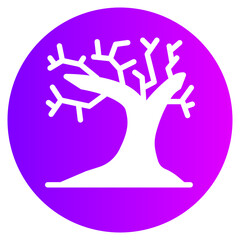 dead tree gradient icon