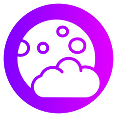 full moon gradient icon