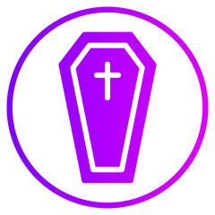 Obraz premium coffin gradient icon