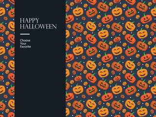 halloween happy vector element horror october cartoon evil haunted pumpkin invite party monster art