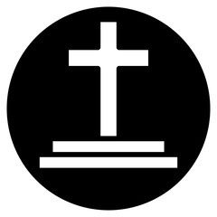 Obraz premium cross glyph icon