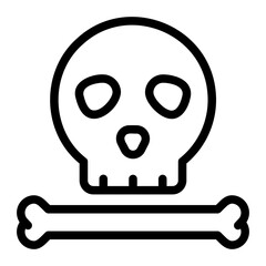 skull line icon