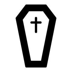 Obraz premium coffin glyph icon