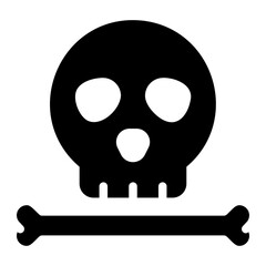 skull glyph icon