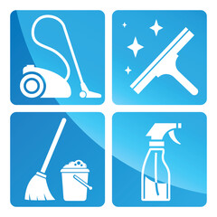 Reinigungsservice, Reinigunsfirma, Putzfrau, Putzfirma - Icon, Logo - cleaning service