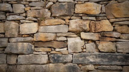 Natural and Unfinished Rough-Cut Stone Wall Texture, Raw Beauty in Stone Surface