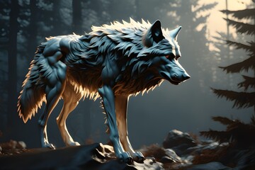 A scary wolf that must be avoided unconditionally in the mountains