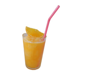 orange juice smoothie on transparent background png file.