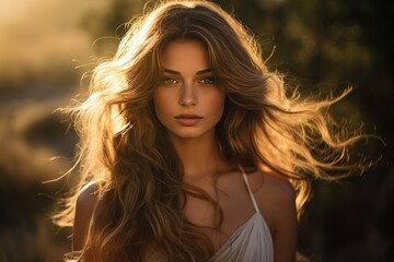 Naklejka premium Enchanting beauty of a mermaid gracefully swimming in the sea