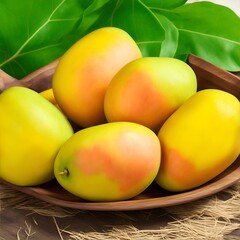 mango on a wooden background