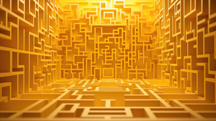 Abstract Yellow Labyrinth