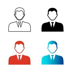 Abstract Business Leader Silhouette Illustration