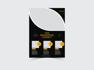 Restaurant Flyer Design Vector Illustrations
