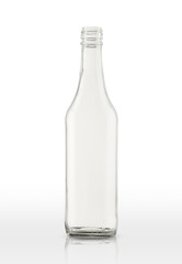 glass empty juice bottle