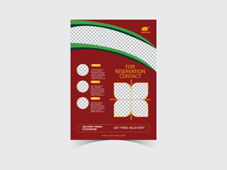 Restaurant Flyer Design Vector Illustrations
