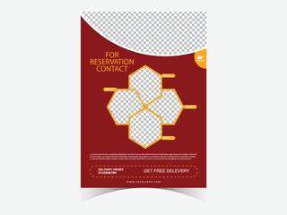 Restaurant Flyer Design Vector Illustrations
