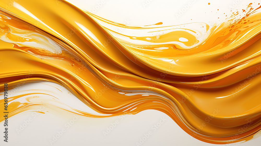 Poster shiny elegant gold color and luxury white wave elements with glittery lines on abstract gradient bac