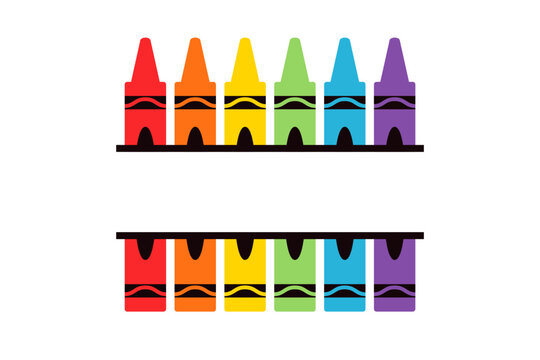 Crayon split monogram. Clipart image