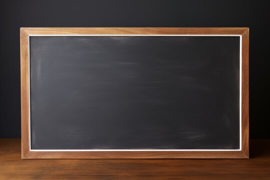 Dark chalk board empty template. AI generated