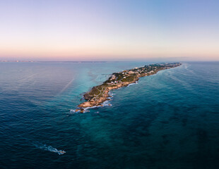 Drone island beach shot vacation
