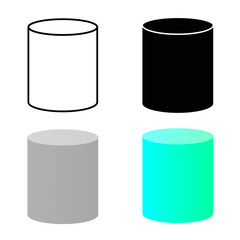 Abstract Cylinder Silhouette Illustration