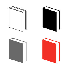 Abstract Flat Book Silhouette Illustration