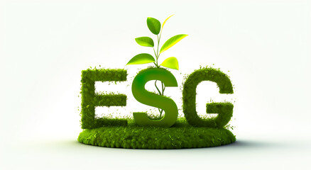 ESG,Environmental social and corporate governance or net zero concepts.carbon credit for industrial and business investment.green power energy idea.