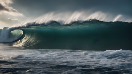 beautiful big ocean waves
