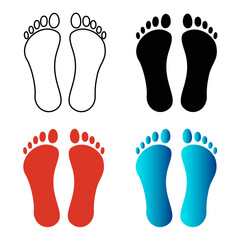 Abstract Man Footprint Silhouette Illustration