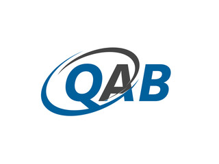 Obraz premium QAB letter creative modern elegant swoosh logo design
