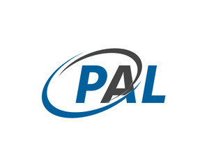 PAL letter creative modern elegant swoosh logo design
