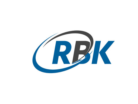 RBK letter creative modern elegant swoosh logo design