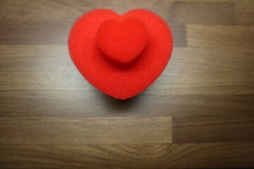 Fototapeta premium simple background with red hearts design for love and Valentine's Day concept