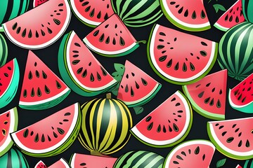 Sliced fresh watermelon