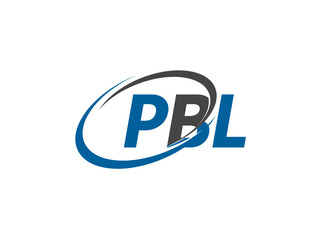PBL letter creative modern elegant swoosh logo design