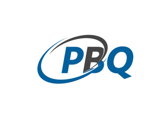 Obraz premium PBQ letter creative modern elegant swoosh logo design