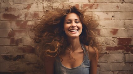 Fototapeta premium Portrait of a beautiful girl, photo of a beautiful lady, fashionable model.