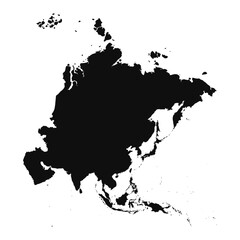 Abstract Silhouette Asia Simple Map