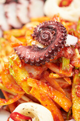 Boiled Octopus with Spicy Vegetables