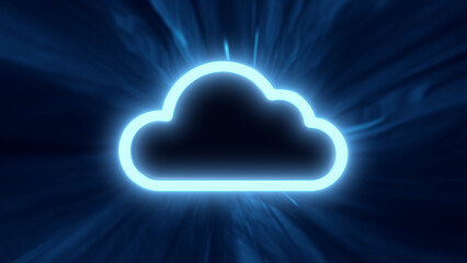 Cloud technology internet data storage, database and mobile server concept internet icons.