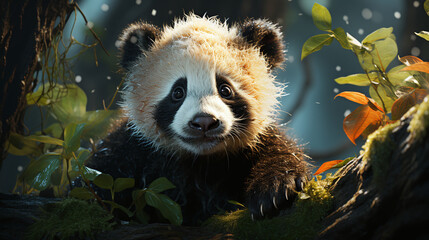 Fuzzy Baby Panda Photography. 