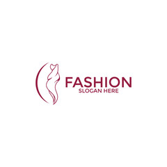 Fashion logo design, Fashion shop logo icon vector template