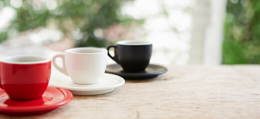 cup of coffee on the table