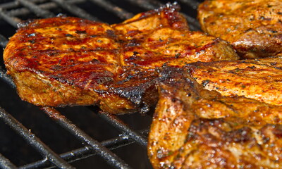 fleisch, essen, grill, barbecue, mahl, schweinefleisch, rind, gegrillt, abendessen, kochen, steak, braten, barbecue, braten, essgeschirr, essen, skewer, lunch, teller, gebraten, dick, lecker, köstlich