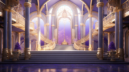 アニメの背景素材-城の大階段